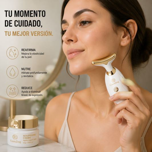 Crema Reafirmante + Masajeador Facial