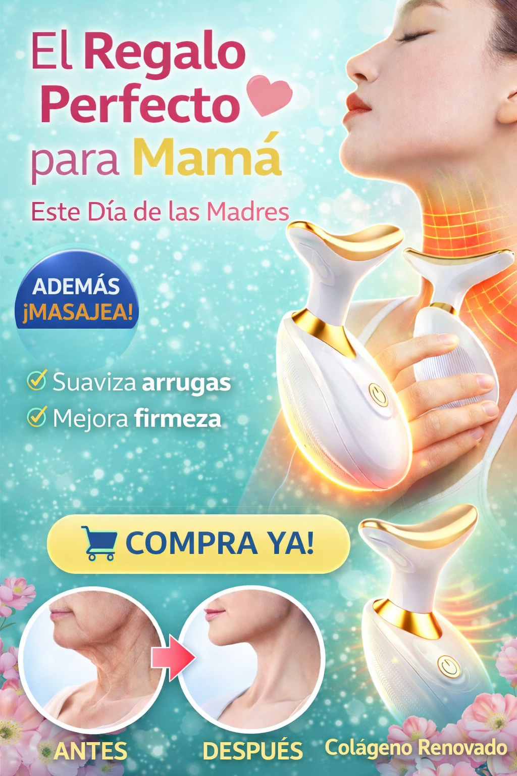 Crema Reafirmante + Masajeador Facial