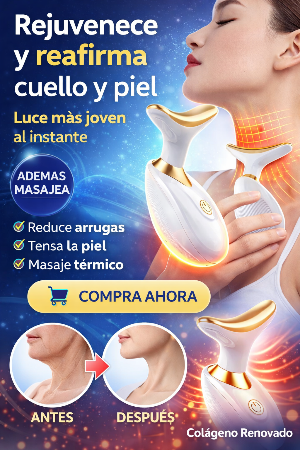 Crema Reafirmante + Masajeador Facial